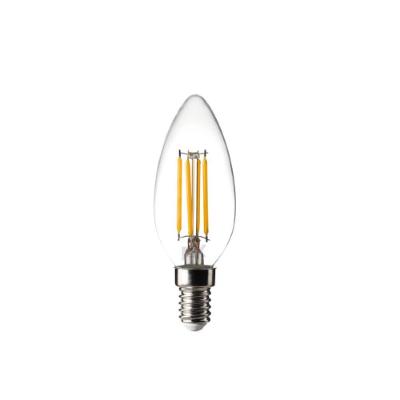 Lâmpada Led Pix Filamento Vintage Vela E14 Clara Bivolt 2400k Luz Quente