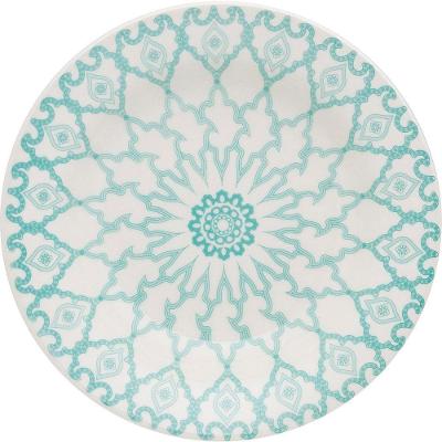 Kit 12 Pratos De Sobremesa Donna Mandala Oxford Cerâmica 19cm