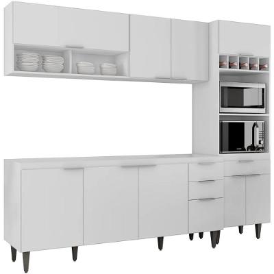 Armário De Cozinha Cp02 Para Pia 180cm Pérola Z34 Branco - Mpozenato