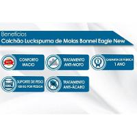 Cama Box Casal: Colchão Molas Bonnel Luckspuma Eagle Spring + Base CRC Suede Black(138x188) - 6