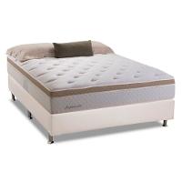 Cama Box Casal: Colchão Molas Bonnel Herval Inspiracion + Base CRC Courano Branco(138x188) - 1