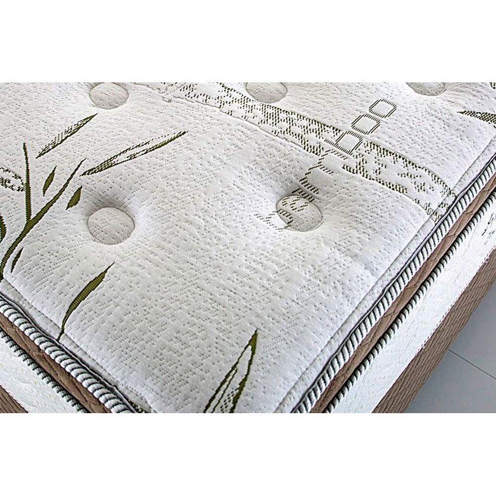 Cama Box Casal: Colchão Molas Ensacadas Herval MasterPocket Imperatore Eco Bamboo + Base CRC Suede Gray(138x188) - 2