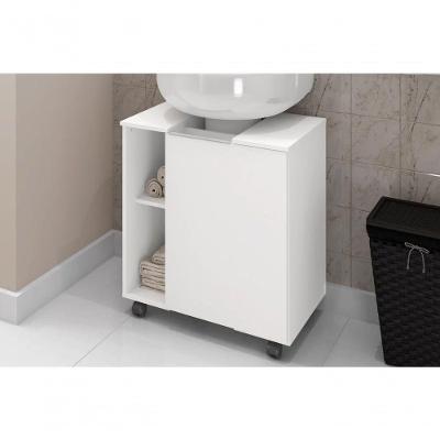 Gabinete Para Banheiro Pequin Branco Móveis Bechara