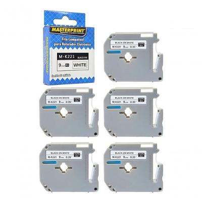 5 Fita M-k221 Mk221 K221 9mm Compatível Rotulador Pt85 Pt70