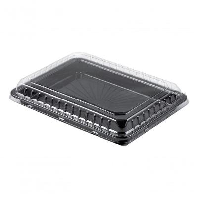 100un Embalagem P- Sushi Combinado 04 C- Tampa Jf Pack Cor Preta