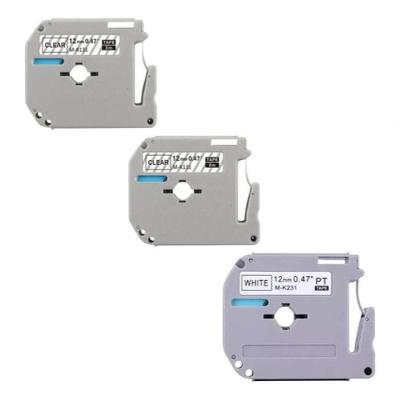3 Fita Compatível Pt-80 Rotulador Brother 1 Branca 2 Transp