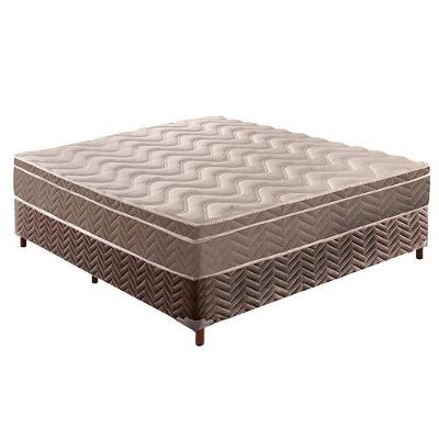 Cama Box Casal: Colchão Anatômico Paropas D28/Ep Pasquale + Base Crc Rústico Brown(138X188)