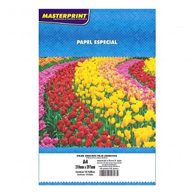 Vinil Adesivo Glossy 135g A4 Masterprint 10 Fls Branco