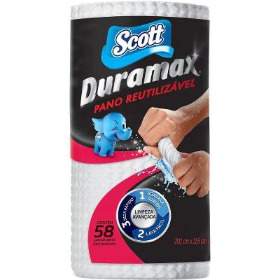 2 Rolos De Toalha Pano Reutilizável Scott Duramax 58 Pçs Cada