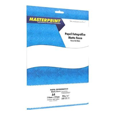 Papel Foto Matte Fosco 90g-m² A4 - 100 Folhas Branco