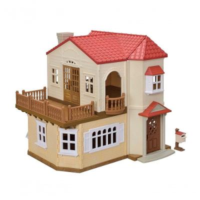 Sylvanian Families - Casa Telhado Vermelho Com Luzes E Sótão Secreto - Epoch