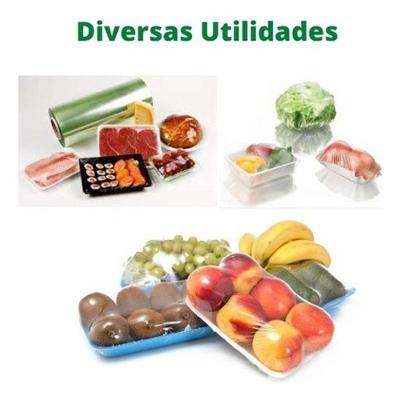 Rolo Bobina Filme Pvc 38cm X 300 Metros Com Trilho Cortante