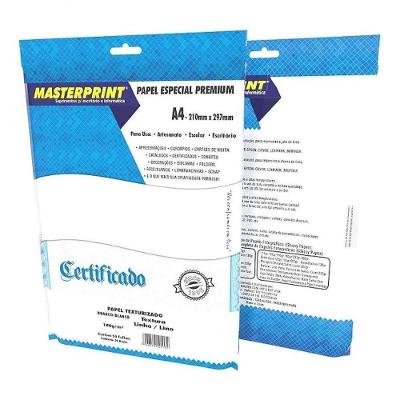 Mp-papel Branco Textura Linho 180g-m² A4 - 50folhas Der 0
