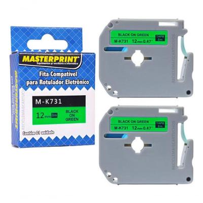 Kit 2 Fita Compatível M-k731 K731 Preto No Verde Pt 90 85 65