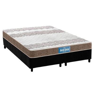 Cama Box Queen: Colchão Espuma Probel D33/Ep Double Face + Base Black(158X198)