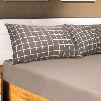 Jogo de Cama Classic Laura Solteiro 2 Peças 100% Algodão Malha Capuccino