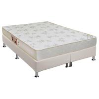 Cama Box Queen: Colchão Espuma Castor D33 Sleep Max Relax + Base CRC Courano White(158x198) - 1