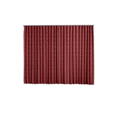 Cortina Jacquard 3,00x2,70 Para Trilho Suíço vermelho