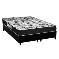 Cama Box Queen: Colchão Espuma Luckspuma D45 Gran Luck Pro + Base CRC Suede Black(158x198) - 1