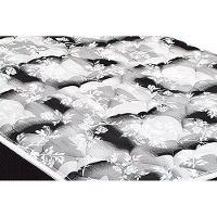 Cama Box Queen: Colchão Espuma Luckspuma D45 Gran Luck Pro + Base CRC Suede Black(158x198)