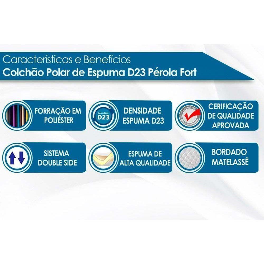 Cama Box Solteiro: Colchão Espuma Polar Pérola + Base Crc Rústico Black(88X188) - 4