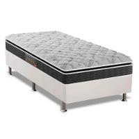 Cama Box Solteiro: Colchão Espuma D33 Pelmex Active Premium + Base CRC Courano White(88x188) - 1