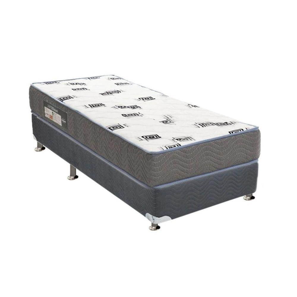 Cama Box Solteiro: Colchão Espuma D33 Ortobom Light + Base CRC Suede Gray(88x188) - 1