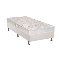 Cama Box Solteiro: Colchão Espuma Castor D28 Sleep Max + Base CRC Courano White(88x188) - 1