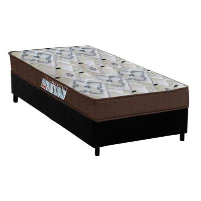 Cama Box Solteiro: Colchão Ortopédico Ortobom D45/Ep Fort Tech Iso 150 + Base Black(78X188)