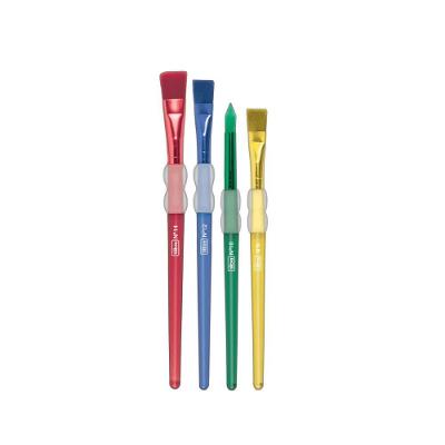 Pincel Ergonômico Fun com Cerdas de Alta Qualidade 4 Unidades Tilibra