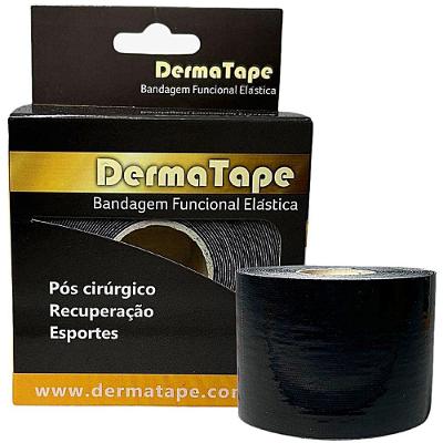 Bandagem Elástica Kinesio Dermatape 5cm X 5m Preta