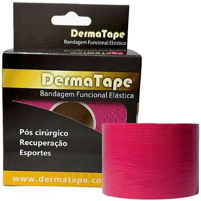 Bandagem Elástica Kinesio Dermatape 5cmx5m Rosa