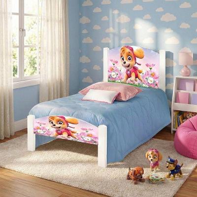 Cama Solteiro Infantil Com Grade De Proteção E Colchão Design Aventura - Branco Sky