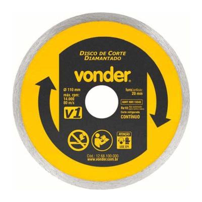 Disco Diamantado Vonder 110mm Furo 20