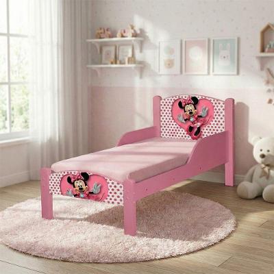 Mini Cama Para Criança Com Estrutura Resistente E Design Infantil - Minnie Rosa