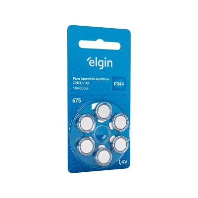 Pilha Auditiva Elgin Tamanho 675 Pr44 1,4v Com 6 Unidades