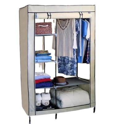 Guarda Roupa Cabideiro Arara Roupas Armario Organizador Bege