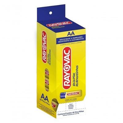 Pilha Zinco Aa4 Rayovac Amarelinhas Tubo C-48 Unid. - Pç - 48