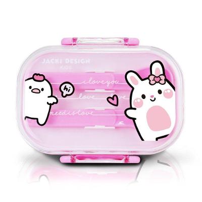 Pote Para Lanche De 2 Andares Amiguinhos 400 Ml - Jacki Design Coelho Rosa