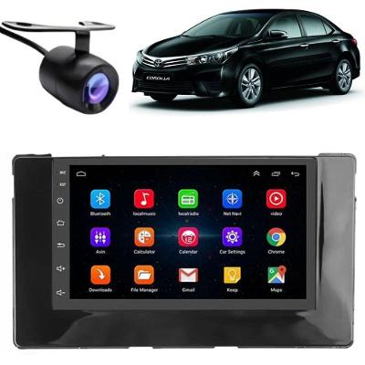 Central Multimídia Automotiva Android Auto Toyota Corolla Moldura + Câm Bp 7 Bluetooth