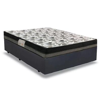 Cama Box Casal Sintético + Colchão Ortobom Iso Dupla Face 60x138x188 Cor:cinza