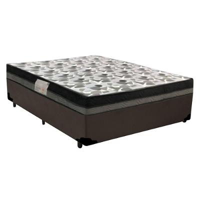 Cama Box Casal Sintético + Colchão Ortobom Iso Dupla Face 60x138x188 Cor:marrom