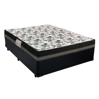 Cama Box Casal Sintético + Colchão Ortobom Iso Dupla Face 60x138x188 Cor:preto