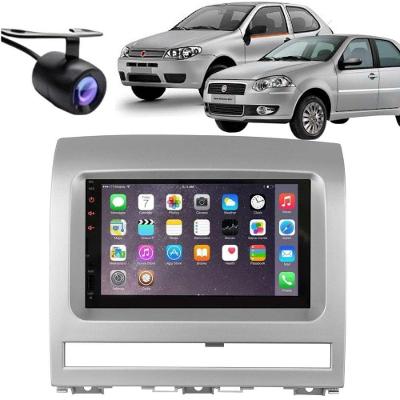 Central Multimídia Automotiva 2 Din Mp5 Player 7 Polegadas Prata com Bluetooth Usb Rádio Fm Câmera