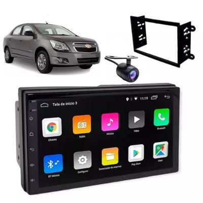 Central Multimídia Automotiva Android Auto Onix Moldura + Câm 7 Touch Screen Bluetooth Wi-fi USB
