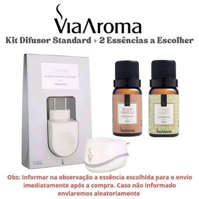 Aparelho Aromatizador Difusor De Ambiente Elétrico Standard Branco Via Aroma Com 2 Essencia
