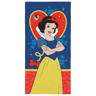 Toalha Infantil Aveludada Branca de Neve 70x140CM 55% Algodão 45% Poliéster 280g-m² Branco