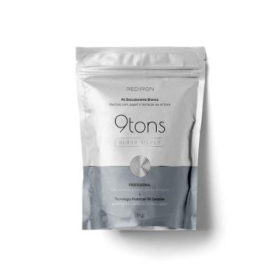 Red Iron Blond Silver 9 Tons Pó Descolorante Pouch Branco 1kg