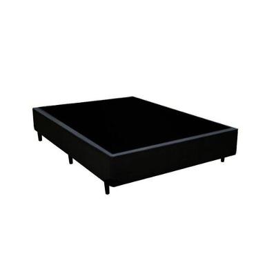 Cama Base Box Casal Sintético Preto 38x138x188