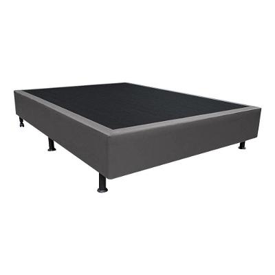 Cama Base Box Casal Cinza Sintético 38x138x188
